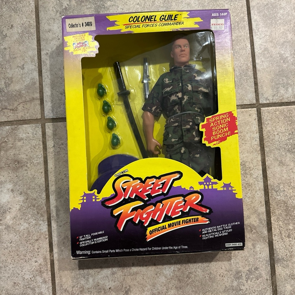 New in Box Street Fighter Colonel Guile Action Figure